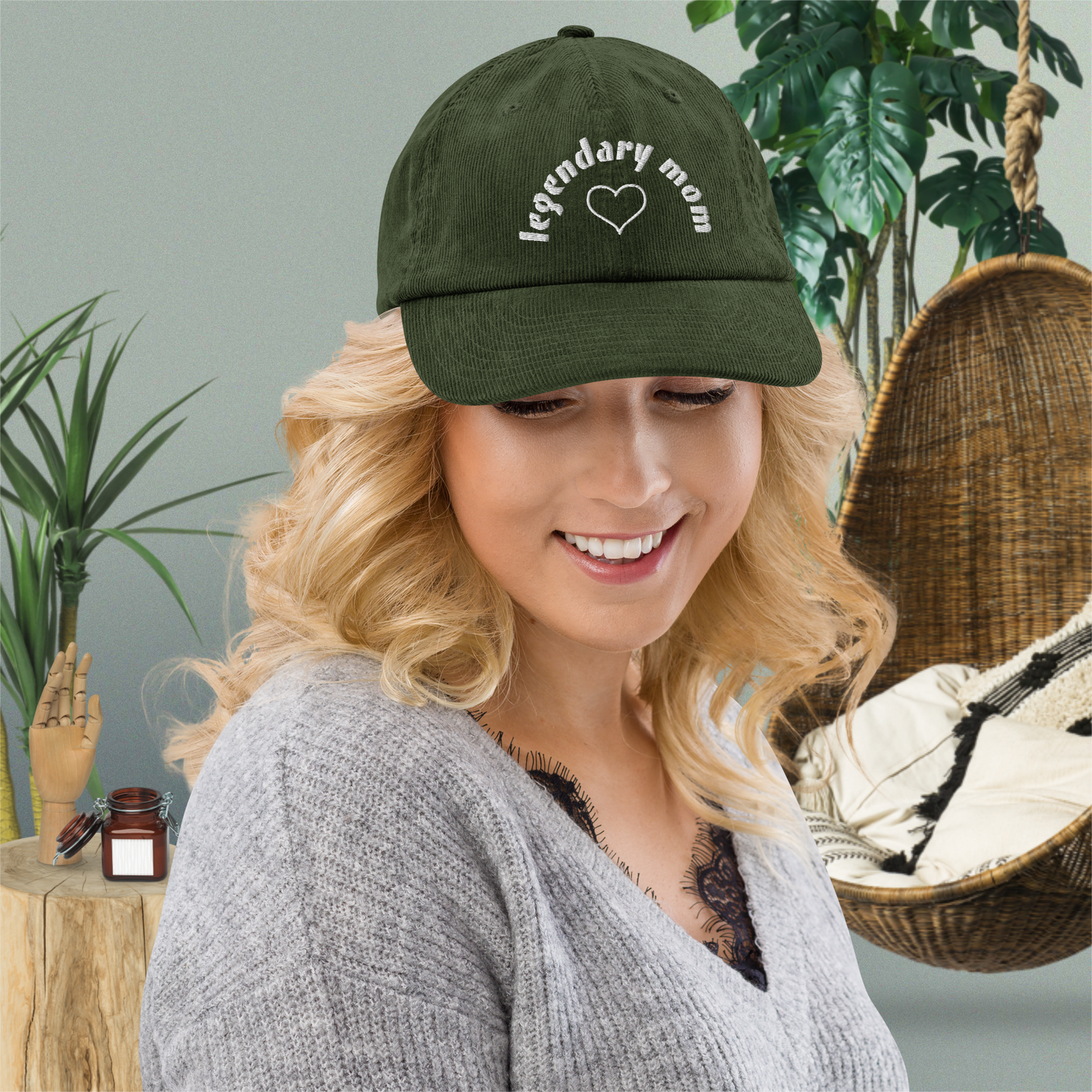 Legendary Hearted Mom | Corduroy Cap