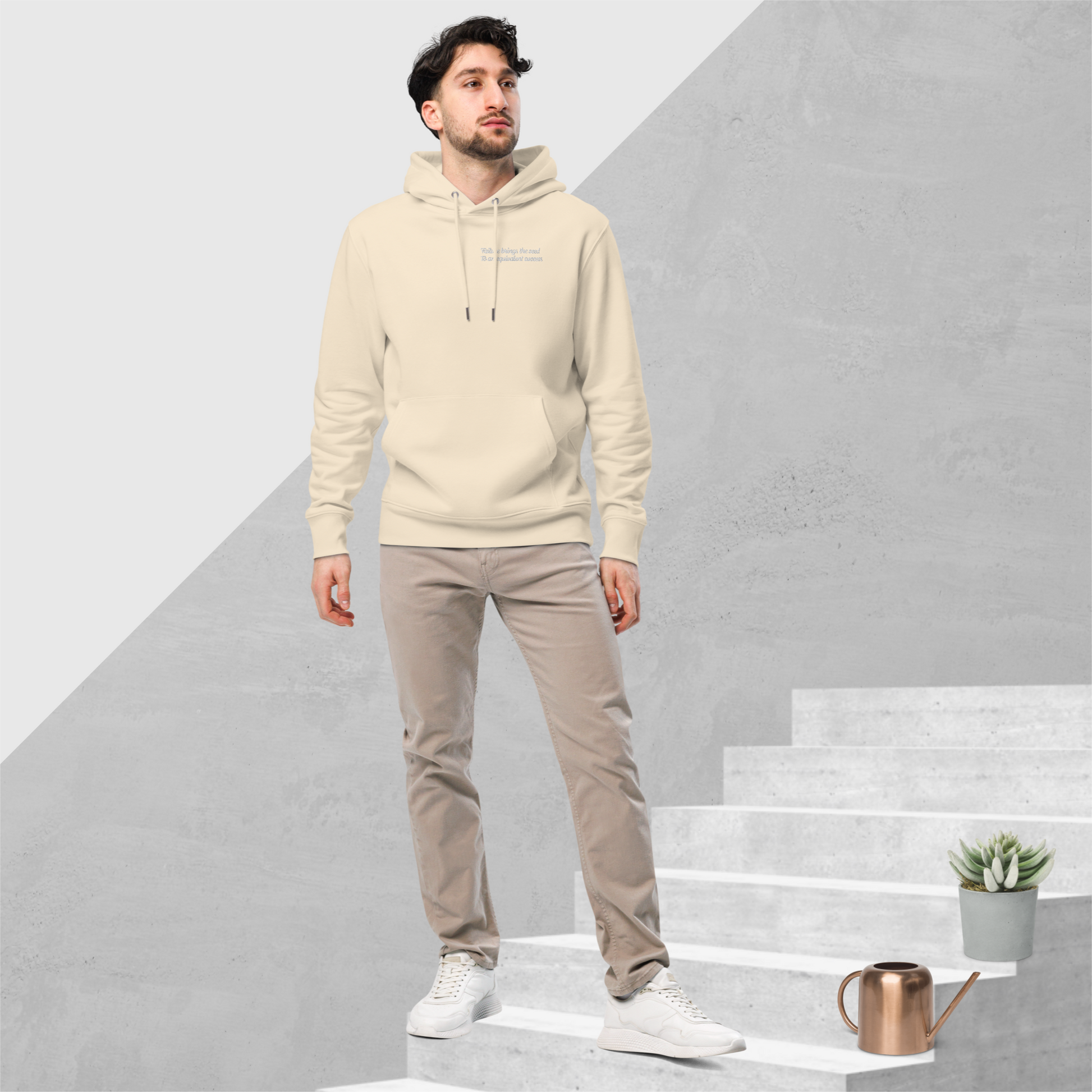 Unisex Motivational and Minimalist Eco Hoodie