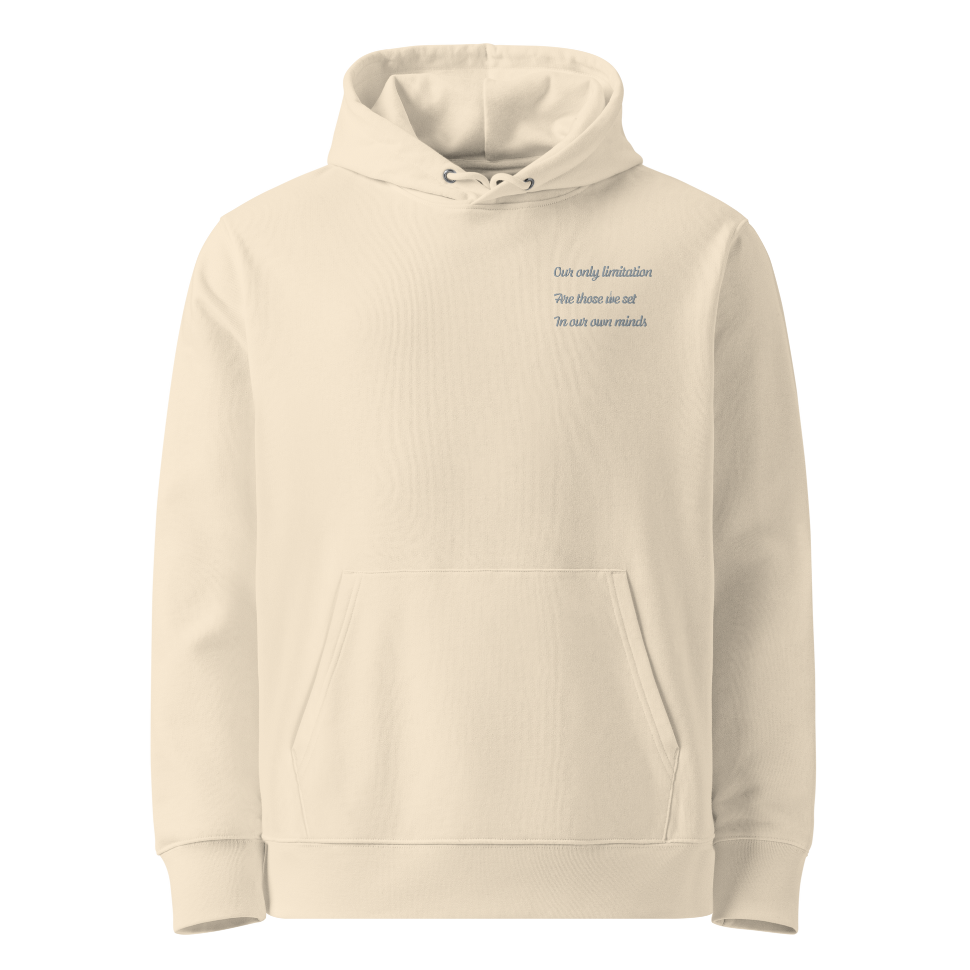 Unisex Motivational and Minimalist Eco Hoodie