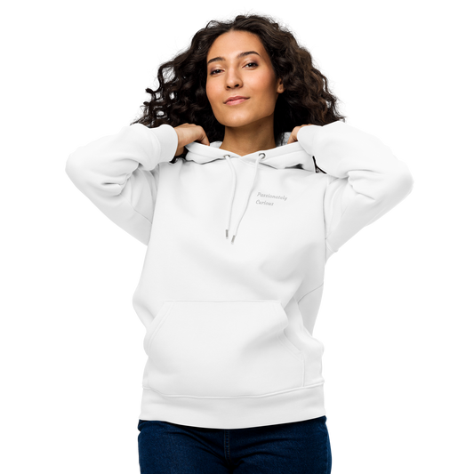 Unisex Motivational and Minimalist Eco Hoodie White