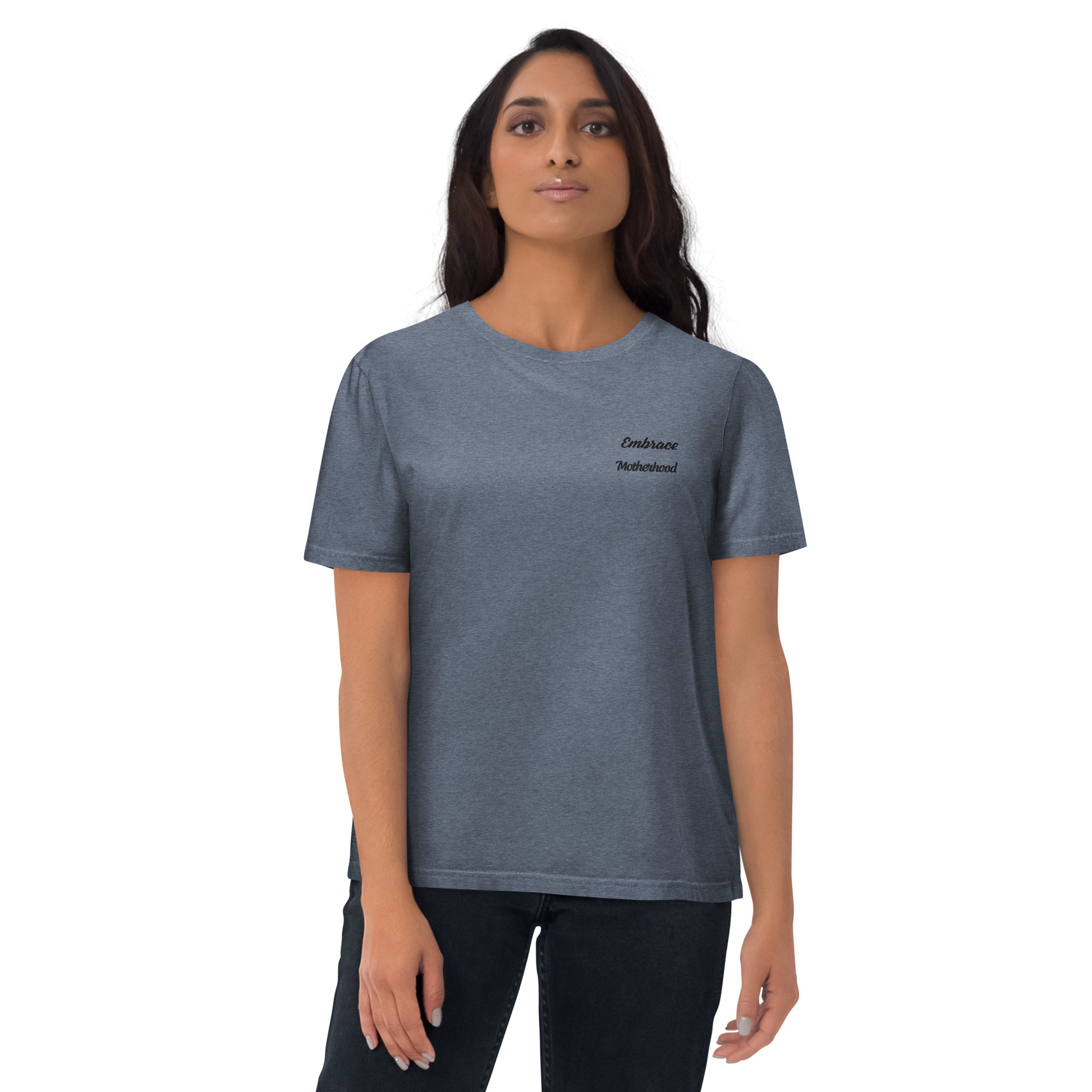 Organic Cotton Sustainable Dark Blue T-shirt Motivational Minimalist