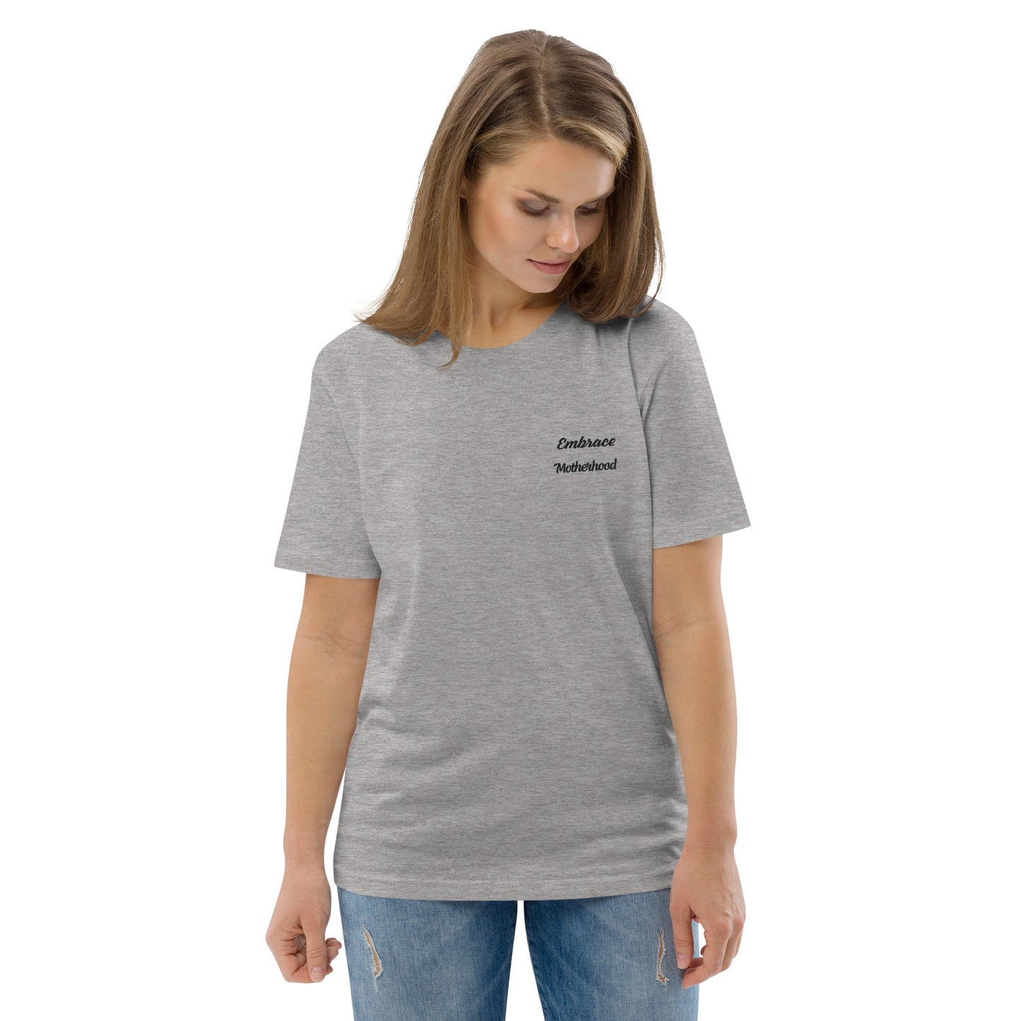 Organic Cotton Sustainable Grey T-shirt Motivational Minimalist