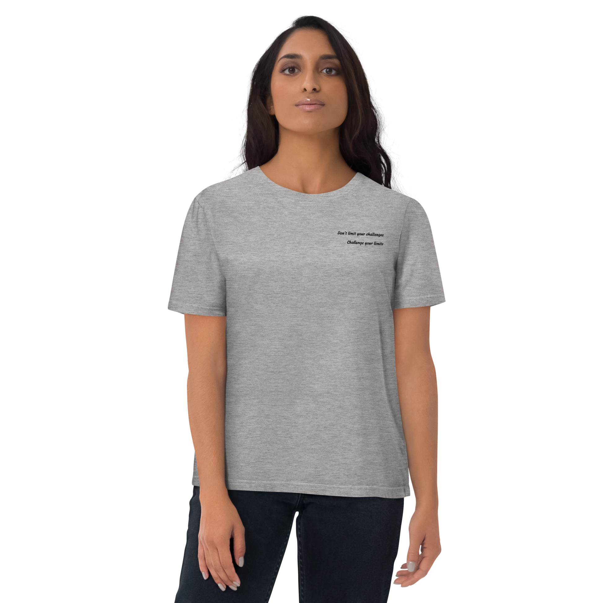 Grey Organic Cotton T-Shirt Motivational Minimalist