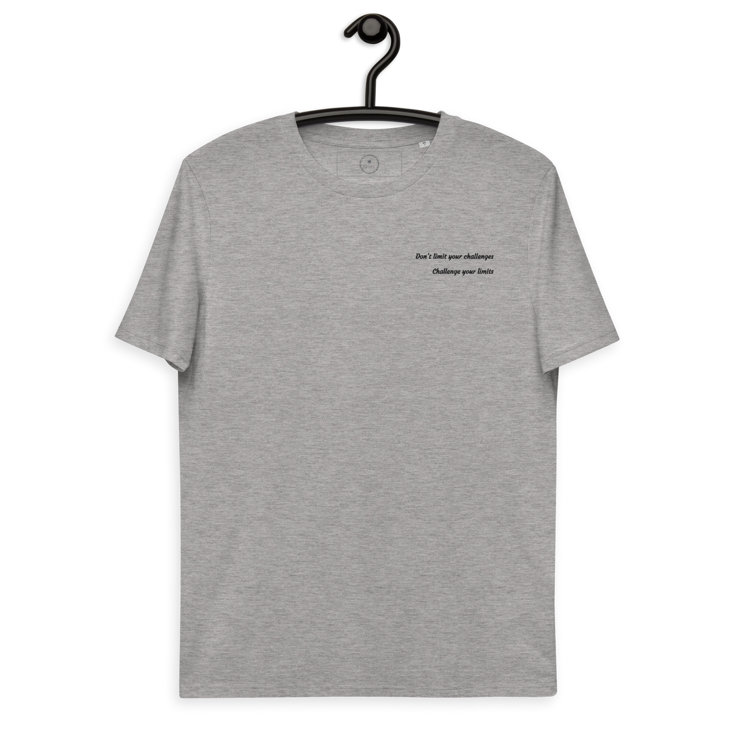 Grey Organic Cotton T-Shirt Motivational Minimalist