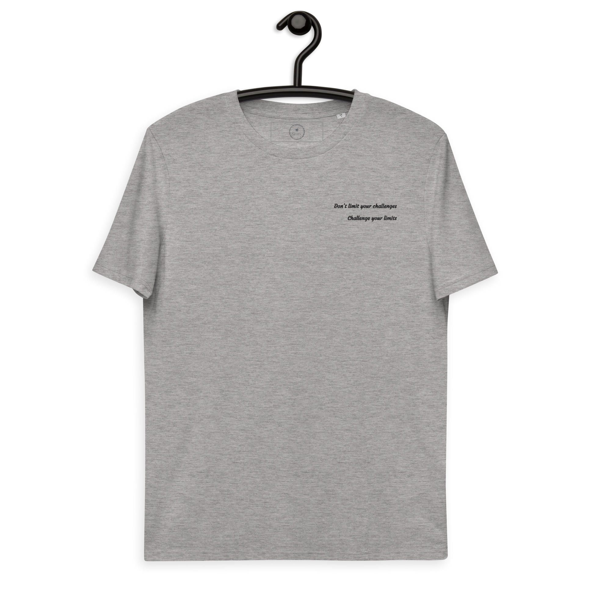 Grey Organic Cotton T-Shirt Motivational Minimalist