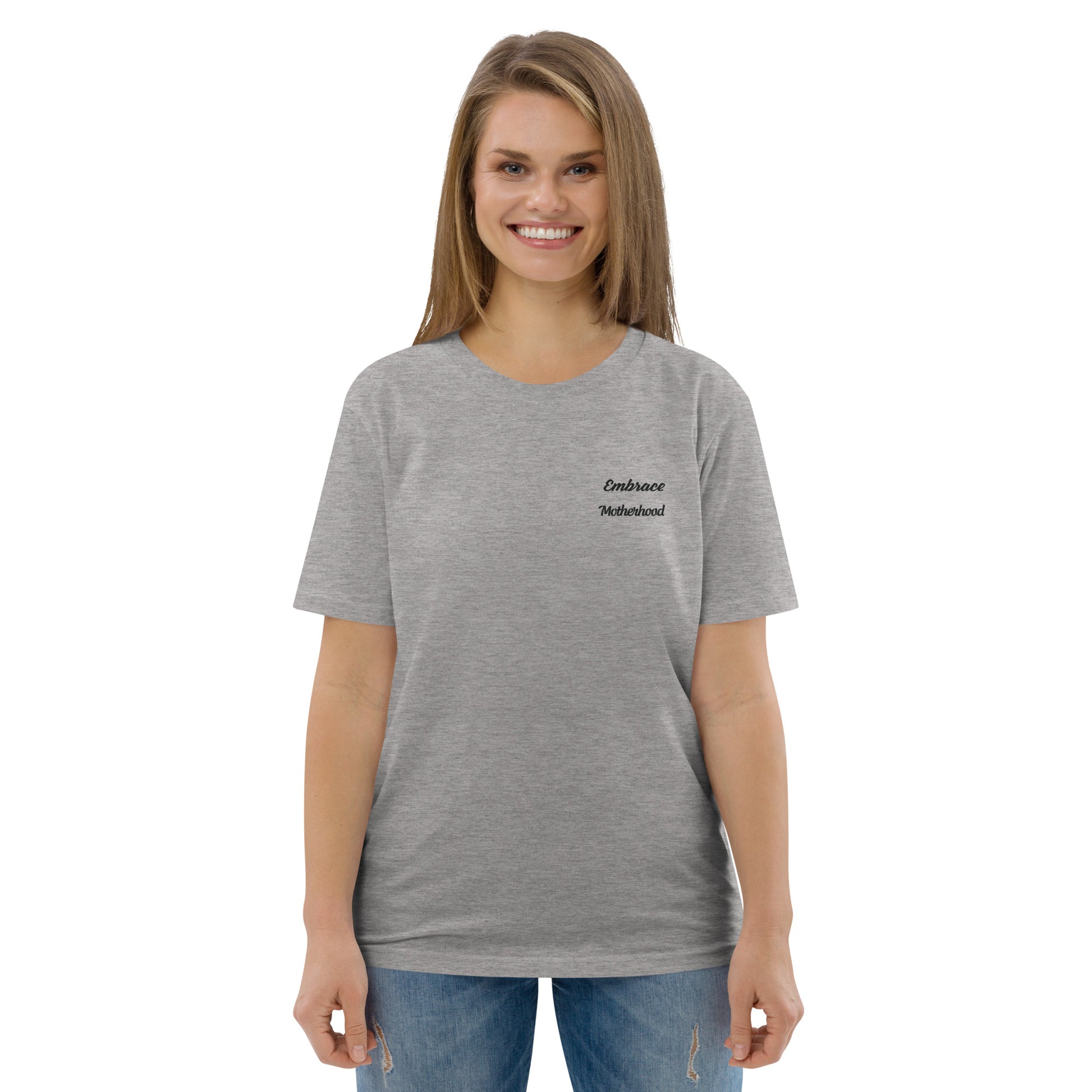 Organic Cotton Sustainable Grey T-shirt Motivational Minimalist