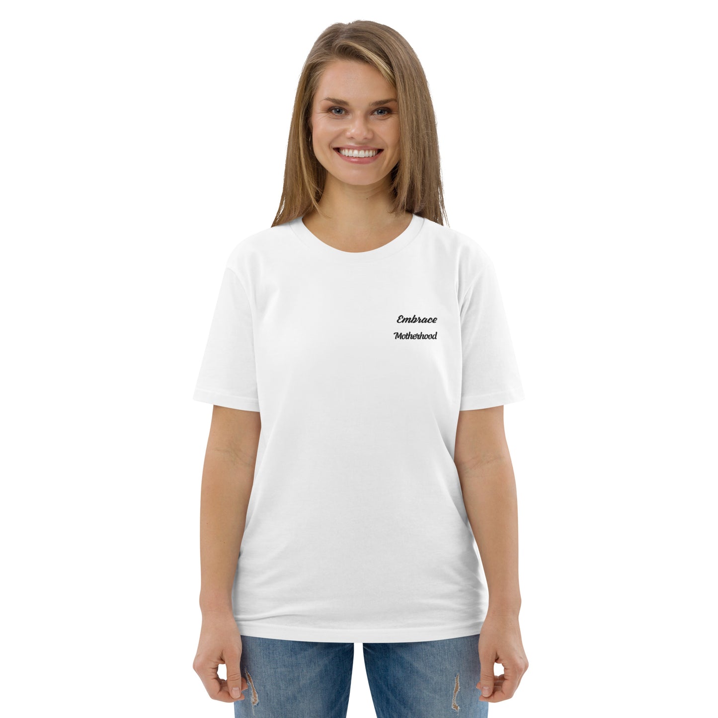 Organic Cotton Sustainable White T-shirt Motivational Minimalist