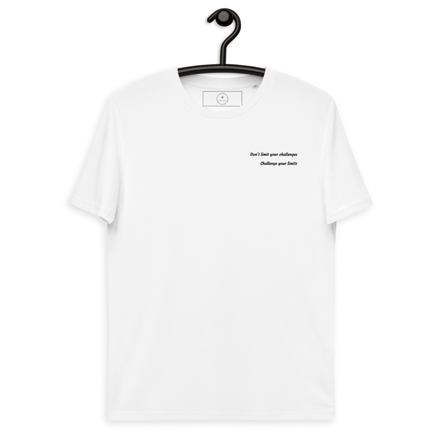 White Organic Cotton T-Shirt Motivational Minimalist