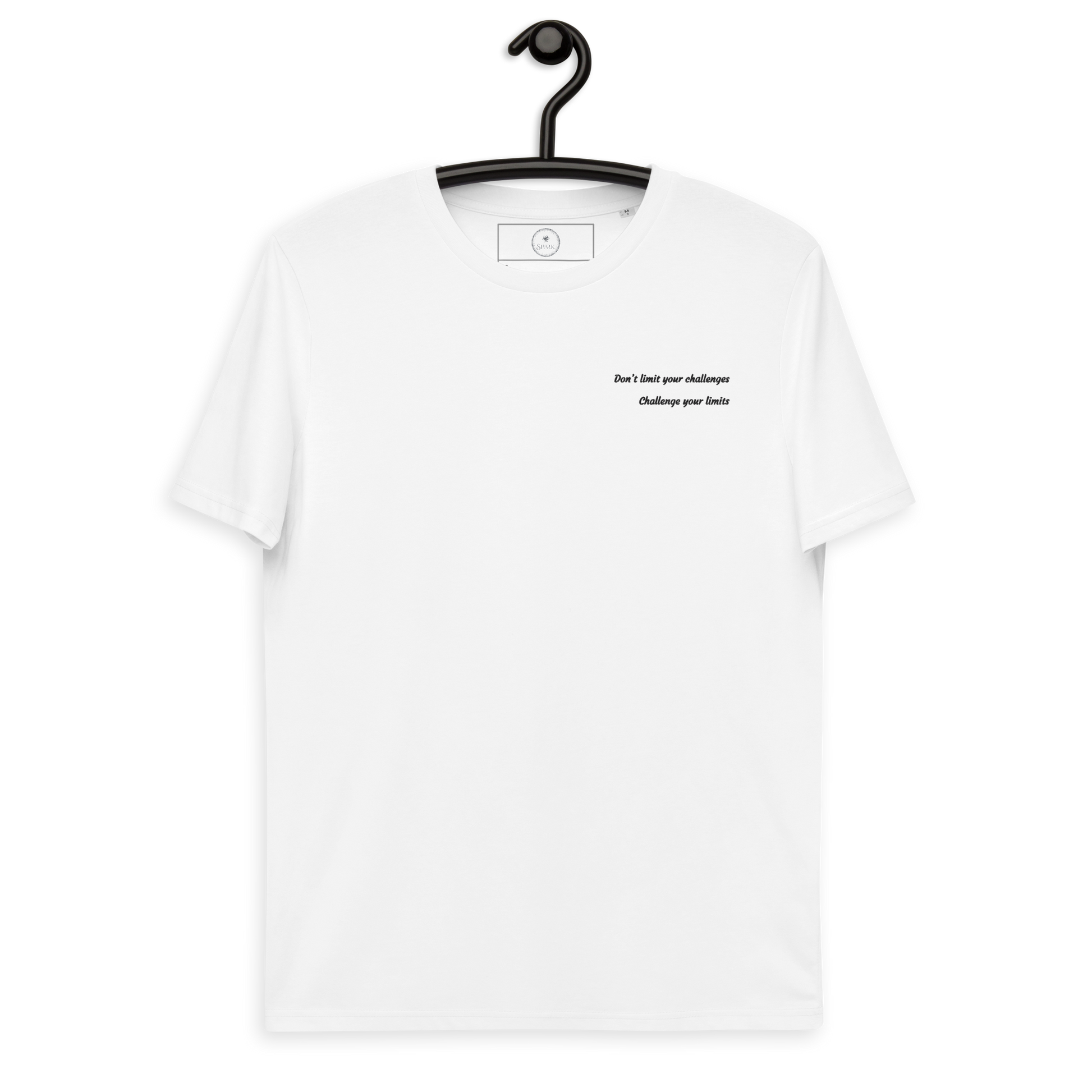 White Organic Cotton T-Shirt Motivational Minimalist